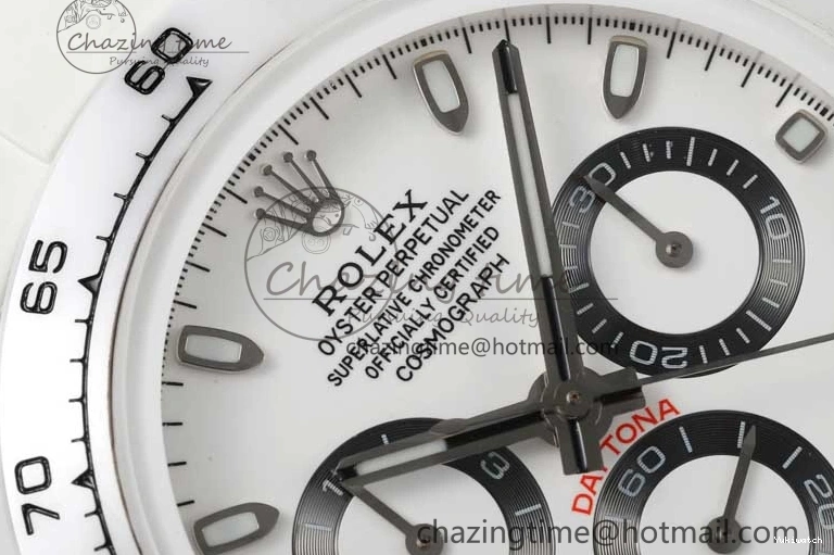 White Black Best on Dial Rubber 5GF Daytona White Ceramic A7750 Edition White Strap 1226